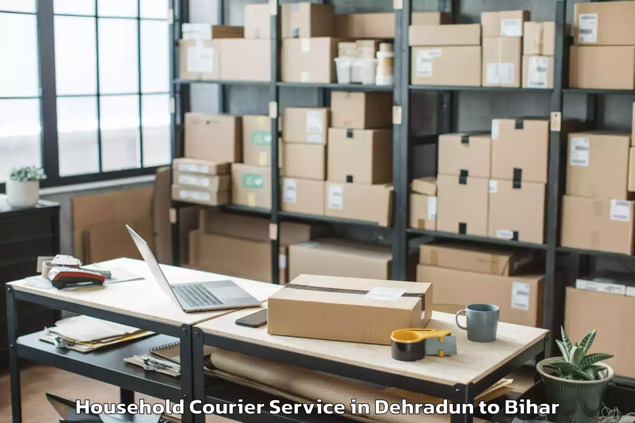 Professional Dehradun to Lauria Nandangarh Household Courier